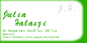 julia halaszi business card